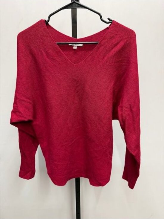 Vila Milano Sweaters - Vila Milano Red Ribbed Knit Sweater